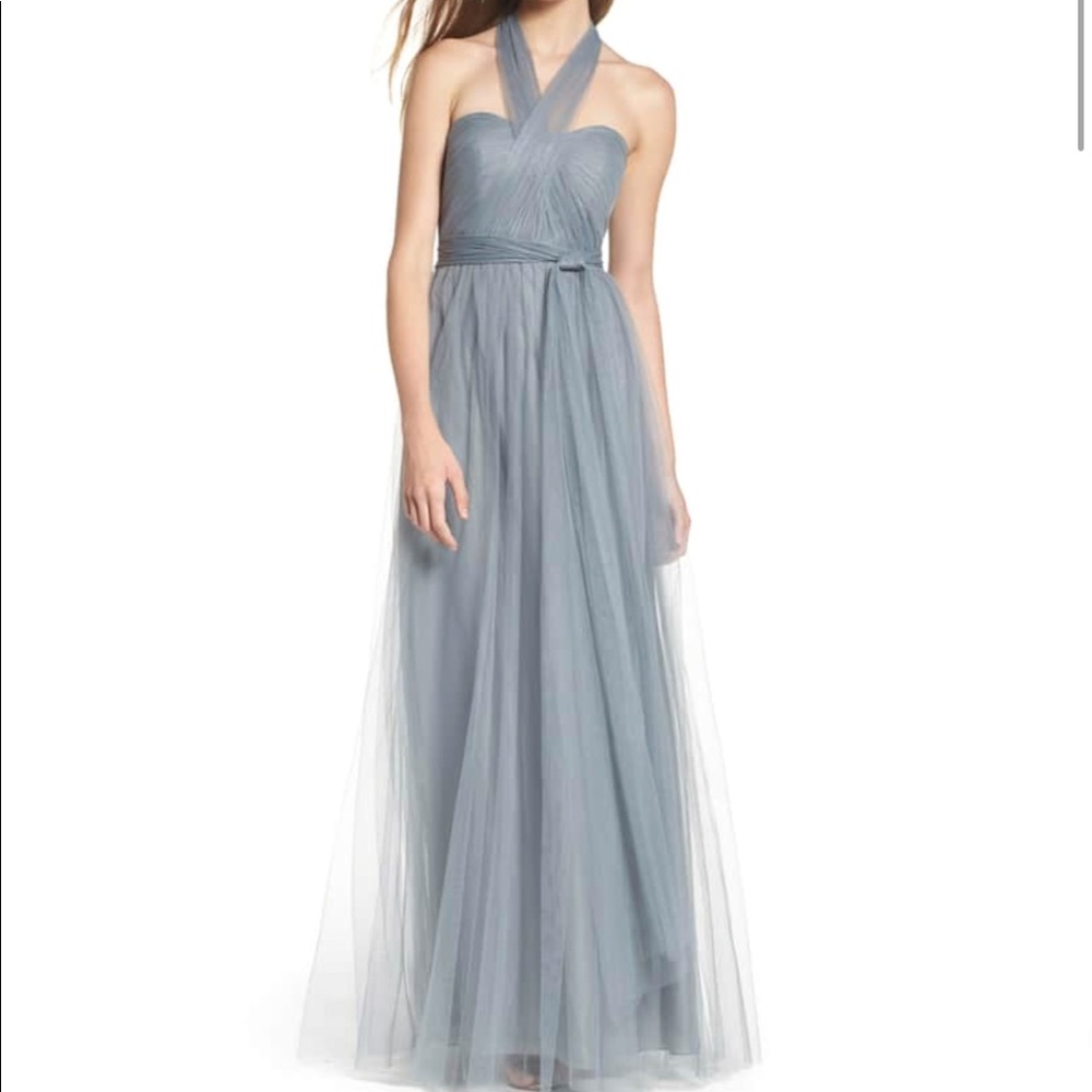 Jenny Yoo Annabelle Convertible Tulle Column Dress